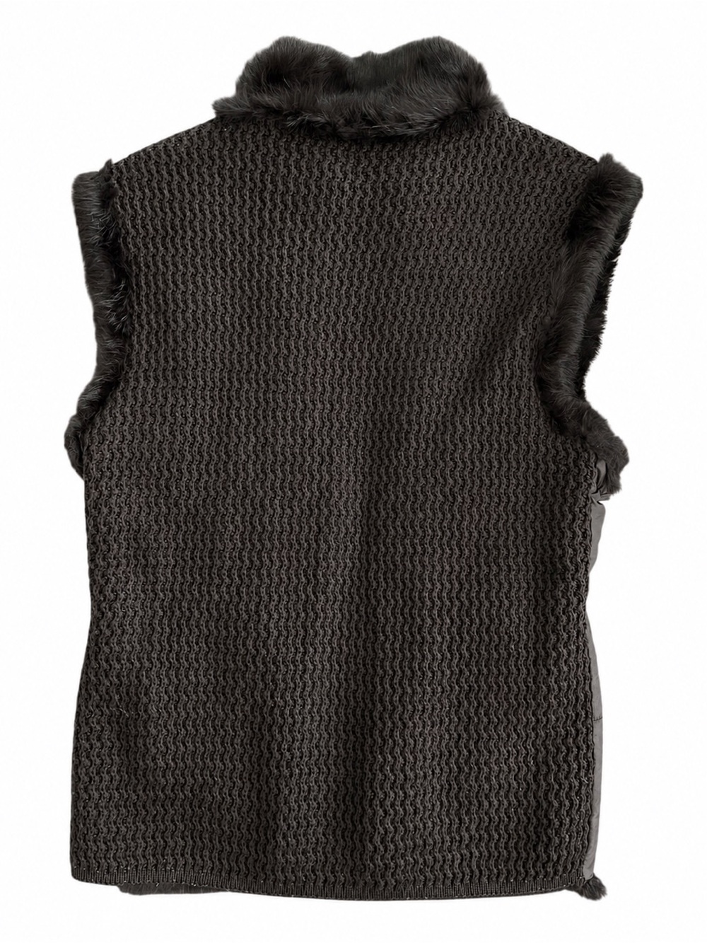 Linda Richards Luxury Genuine Rabbit Fur Reversible Vest – Size XL - Picture 5 of 9